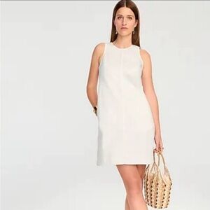 J.Crew White Sleeveless Denim Dress